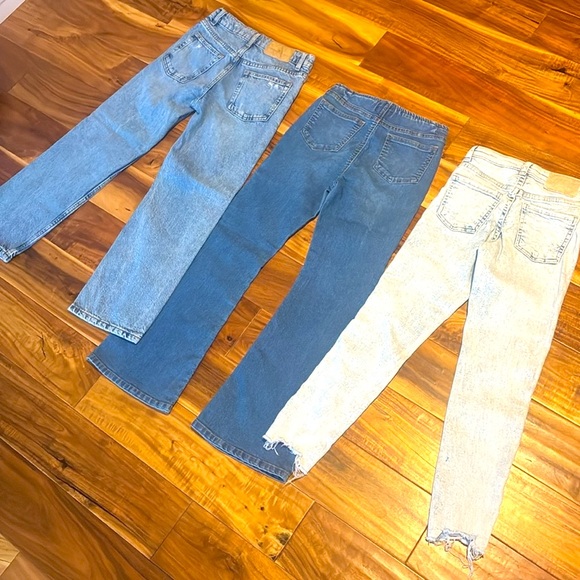 Forever 21 Kids Denim Jeans Trio - Blue, Light Blue, White (1 NEW) - Picture 10 of 17